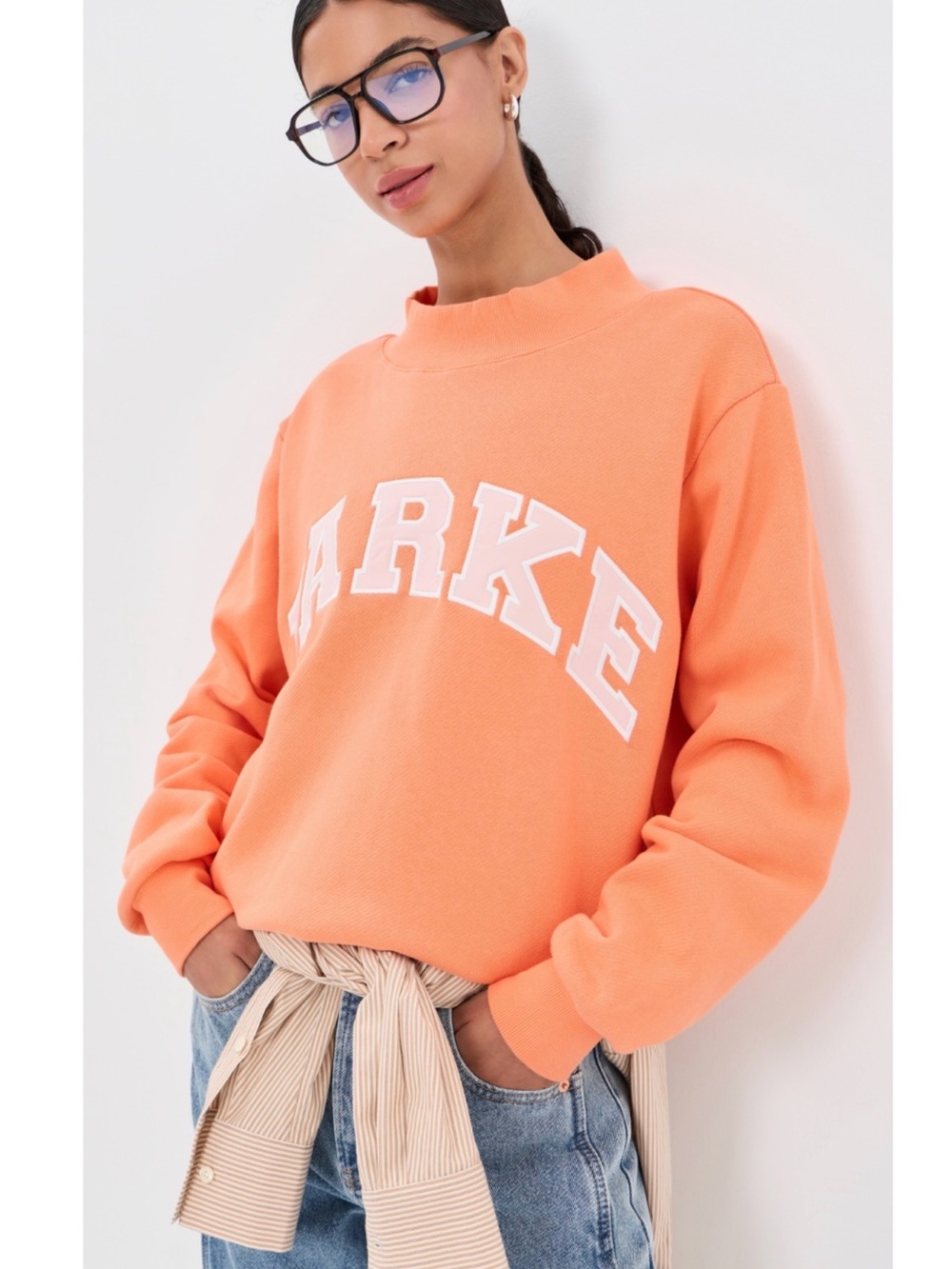 PARKE Orange Creamsicle Shopbop mockneck